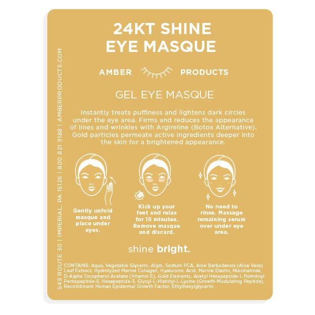 24KT Shine Eye Masque - 1 pack